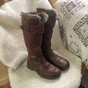 Sauté Mouton brown leather sheepskin boot